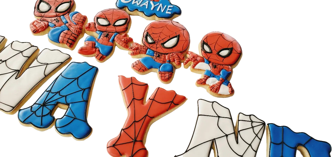 Vinyl Pop Spiderman Cookies