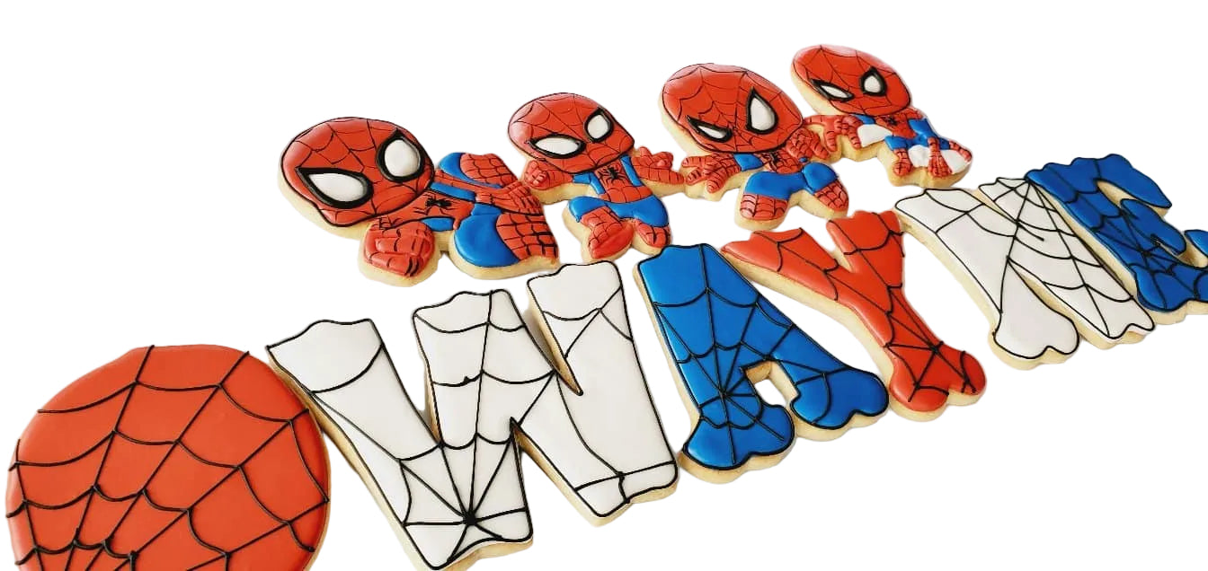 Vinyl Pop Spiderman Cookies