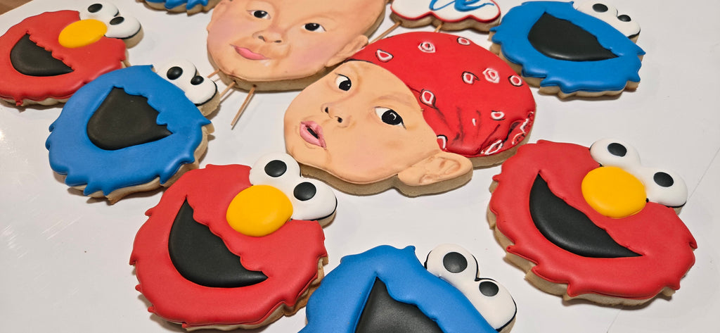 Elmo and Cookie Monster Cookies