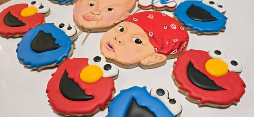 Elmo and Cookie Monster Cookies